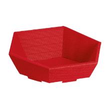 PRESENTEERKORF 6-HOEKIG L KARTON ROOD BASE 313X301 TOP D.415 H.84/139MM (25) artikelfoto