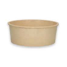 FOOD CONTAINER REUSE PP/FIBRE BOIS ROND CREME VERIVE D.150 H.60MM 650ML (6X10) photo du produit