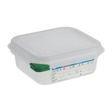 SET BOITE RAFRAICH. ARAVEN PP HERM. GN1/6 H.6.5CM 1.1L + COUVERCLE COLOCLIP (6) photo du produit
