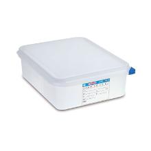 SET BOITE RAFRAICH. ARAVEN PP HERM. GN1/2 H.10CM 6.5L + COUVERCLE COLOCLIP (6) photo du produit
