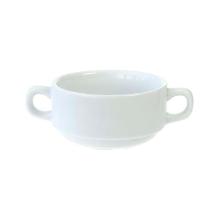 TASSE A SOUPE AVEC ANSE EVERYDAY PORCELAINE BLANCHE EMPILABLE D.10 H.5CM (1X6) photo du produit