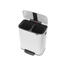 PEDAALEMMER BO 2X30L WIT MET KUNSSTOF BINNENEMMERS 54.1X36.3X65.2CM (1) artikelfoto