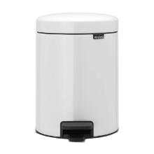 POUBELLE A PEDALE NEWICON BRAB. 5L BLANC-SEAU INT.PLAST. D.20.5X29.1CM (1) photo du produit