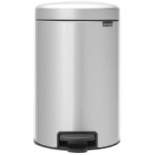 POUBELLE A PEDALE NEWICON BRAB. 12L GRIS METALL-SEAU INT.PLAST. D25.1X40.1CM (1) photo du produit