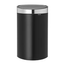 AFVALBAK TOUCH BIN 40L BRABANTIA MAT ZWART/MAT RVS 30.2X43.2X72.7CM (1) artikelfoto