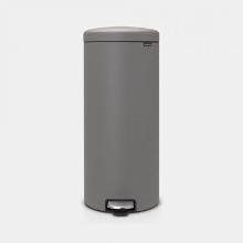 POUBELLE A PEDALE NEWICON BRABA. 30L MINERAL CONCRETE GREY-SEAU PLASTIQUE (1) photo du produit