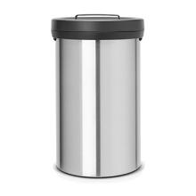 TOUCH BIN BRABANTIA 60L MATT STEEL FPP AVEC COUVERCLE NOIR 39X65CM (1) photo du produit