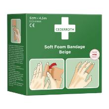 BANDAGE MOUSSE AUTOADHESIF BEIGE 6CMX4,5M CEDERROTH (1) photo du produit