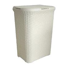COFFRE A LINGE STYLE 40L CURVER VINTAGE BLANC 44.7X26.5X61.5CM (1) photo du produit