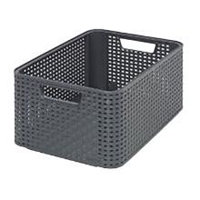 CORBEILLE STYLE L CURVER ANTHRACITE 43.6X32.6X23CM (3) photo du produit