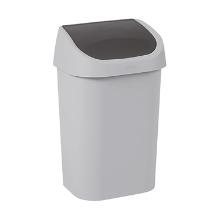 POUBELLE MISTRAL 25L GRIS COUVERCLE BASCULANT ANTHRACITE 32.5X25.3X51.7CM (1) photo du produit