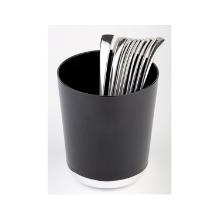 TAFELAFVALBAKJES-BESTEKHOUDER ZWART CHROOM D.130 H.150MM 1.3L (1) artikelfoto