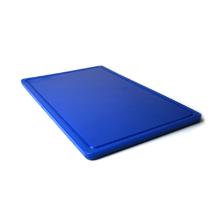 PLANCHE A DECOUPER ANTIBAC HDPE BLEU AVEC RIGOLE 53X32.5X1.4CM (1) photo du produit