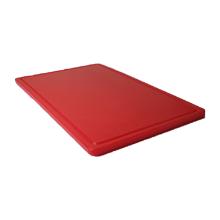 PLANCHE A DECOUPER ANTIBAC HDPE ROUGE AVEC RIGOLE 32.5XX26.5X1.4CM (1) photo du produit