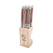 COUTEAUX À STEAK & BLOC BOIS LAGUIOLE BRUN 23CM (6) photo du produit