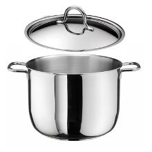CASSEROLE AVEC COUVERCLE ECONOMY 18/0 D.240 H.170MM 6,5L (1) photo du produit