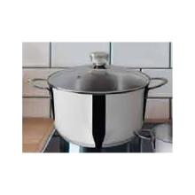 CASSEROLE DOMUS 18/10 AVEC COUVERCLE EN VERRE D.240MM 5.40 L (1) photo du produit