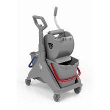 CHARIOT DE NETTOYAGE NICKITA 2X25L GRIS AVEC PRESSE GRIS (1) photo du produit