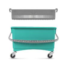 SEAU JIM 28L VERT AVEC ROUES ET ESSOREUR (1) photo du produit