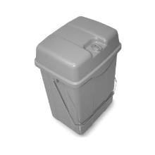 12L GRIS AVEC COUVERCLE, LEVIER METAL ET SERRURE (1) photo du produit