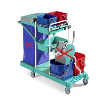 CHARIOT DE NETTOYAGE GREEN LINE 150 VERT AVEC ROUES EN CAOUTCH.SANS PRESSE (1) photo du produit