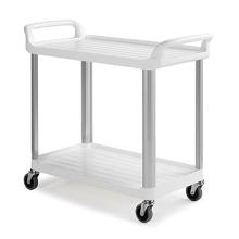 CHARIOT SHELF BLANC 2 ETAGERES MONT.ALU.&125 ROUES (1) photo du produit