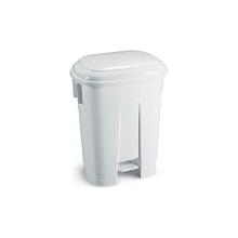 POUBELLE A PEDALE DERBY 60L PP BLANC/COUVERCLE BLANC 50X36X68CM (3) photo du produit