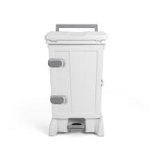 POUBELLE OPEN-UP 2X45L BLANC AVEC ROUES ET COUVERCLE BLANC (1) photo du produit