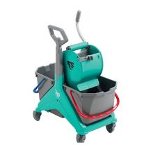 CHARIOT DE NETTOYAGE NICKITA DRY 2X15L VERT AVEC PRESSE VERT (1) photo du produit