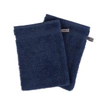 GANT DE TOILETTE MILA/BLANCHE BLEU NAVY 15X21CM (2) photo du produit