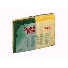 SCHUURSPONS 3M SCOTCH BRITE 740 GEEL/GROEN 8.8X13.1CM (10) artikelfoto