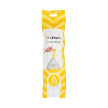 SAC POUBELLE PERFECTFIT RECYCL. BRAB. AVEC CORDON 27X29CM A 3-5L BLANC (12X20) photo du produit