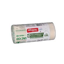 SAC POUBELLE COMPOSTABLE T32 80X115CM NATURELLE 130L (5X20) photo du produit