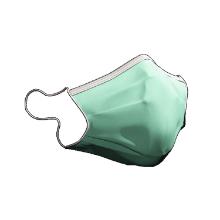 MASQUE DE CHIRURGIE MEDICOM TYPE IIR FIXATIONS AURICULAIRES VERT (16X50) photo du produit