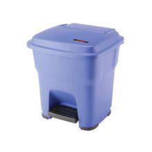 POUBELLE A PEDALE HERA 35L BLEU 39X39X44CM (1) photo du produit