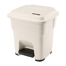 POUBELLE A PEDALE HERA 35L BEIGE 39X39X44CM (1) photo du produit