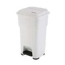 POUBELLE A PEDALE HERA 60L BLANC 39X39X69CM (1) photo du produit