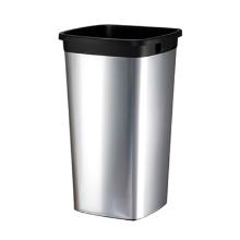 POUBELLE IRIS 60L SQUARE RONDE METAL 39X39X73CM (1) photo du produit