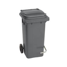 CONTENEUR A DECHETS 120L A PEDALE INOX GRIS 48X55X94CM (1) photo du produit