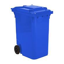 AFVALCONTAINER 360L PLAT DEKSEL 2 WIELEN BLAUW 60X89X110CM (1) artikelfoto