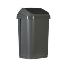 POUBELLE 25L COUVERCLE BASCULANT GRIS 34.6X27.8X51.1CM (1) photo du produit