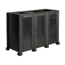 STATION DE TRI SELECTIF 3 FLUX 80L NOIR (1) photo du produit