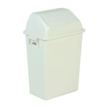 AFVALBAK 40L MET SWING DEKSEL EN MUURSUPPORT WIT 39.5X27.6X60CM (1) artikelfoto