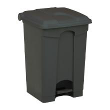 POUBELLE A PEDALE 45L GRIS-COUV. GRIS 39.8X41X60CM (1) photo du produit