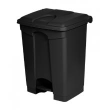 PEDAALEMMER 70L ANTIMICROBIAL ZWART 41.2X49.5X67.3CM (1) artikelfoto