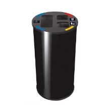 POUBELLE DE TRI 60L NOIR 3 COMP. D.35.5X67CM (1) photo du produit