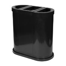 POUBELLE DE TRI 150L NOIR 3-COM. 40/70/40L-45.2X82.2X85CM (1) photo du produit