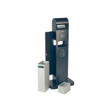 CENDRIER TOTEM 12.5L GRIS/ANTHRACITE AVEC POUBELLE 8L 26.2X40.3X104.1CM (1) photo du produit