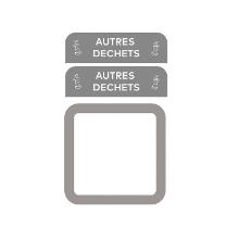 STICKERS AUTRES DECHETS(X2)+OUVERT.170X170MM(X1) GRIS RAL9022 TRIMOUV BE FR (1) photo du produit