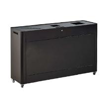 MEUBLE DE TRI SELECTIF 3 FLUX TRIMOUV SS STICKER GRIS MANGANESE 38X128X87CM (1) photo du produit